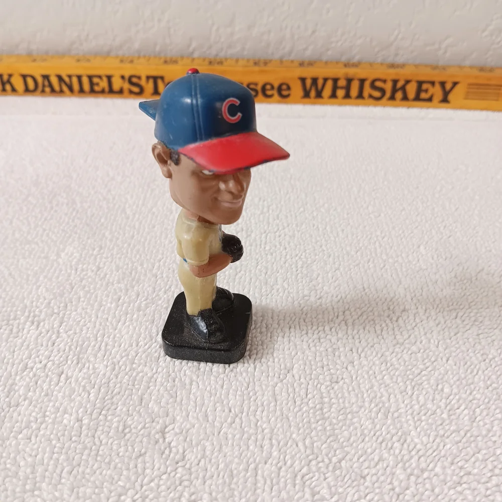Baseball Player Bobblehead with Red and Blue Cap